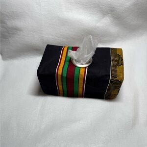 Multicolor Striped Tissue Box Cover